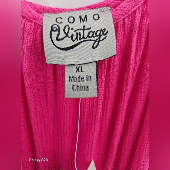 NWT Como Vintage Maxi Dress Size XL Color Pink - Picture 5 of 7